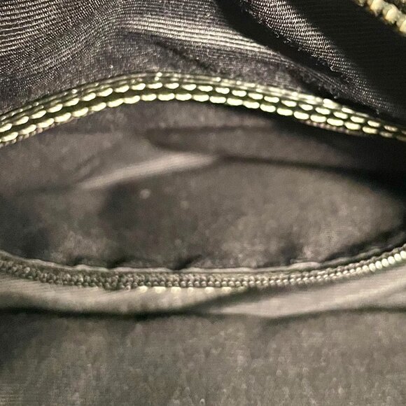 Coach 6044 Signature Jacquard Black Demi Baguette Canvas & Leather Y2K Vintage - Picture 9 of 13